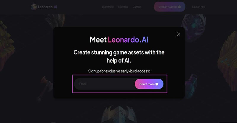 ساخت حساب کاربری leonardo ai_ - مرحله سوم
