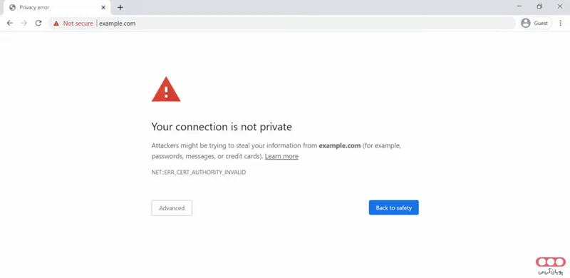 خطای NETERR_CERT_AUTHORITY_INVALID