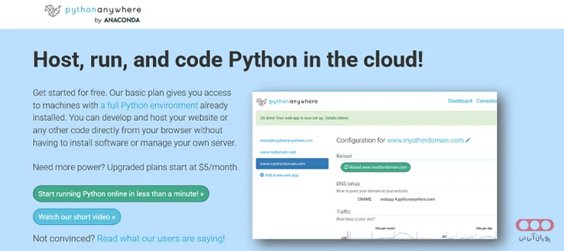 هاست رایگان PythonAnywhere برای ربات تلگرام