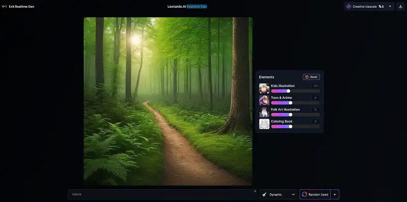 آموزش استفاده از هوش مصنوعی leonardo.ai، بخش Realtime Gen