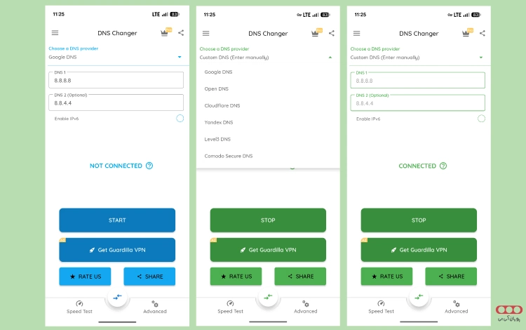 تغییر DNS در اندروید با DNSChanger