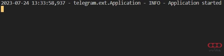 خروجی ترمینال پایتون پس از اجرای کد