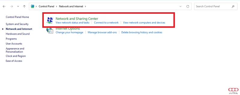 رفتن به Network and Internet