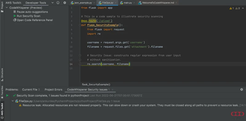 ابزار Amazon CodeWhisperer