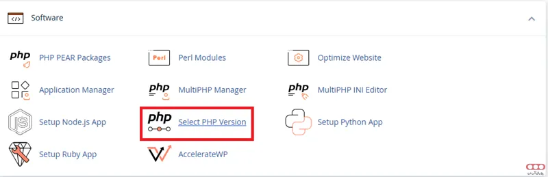 انتخاب Select PHP Version در سی پنل
