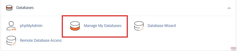 گزینه Manage My Databases
