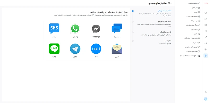 اتصال چت آنلاین به پیام رسانها